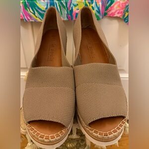 Gentle Souls Beige Espadrille Elyssa Wedges